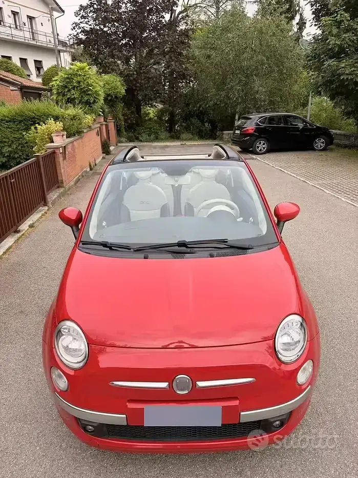 Usata Fiat 500C Lounge 69 CV (50 kW) 2012 Rosso Cabrio