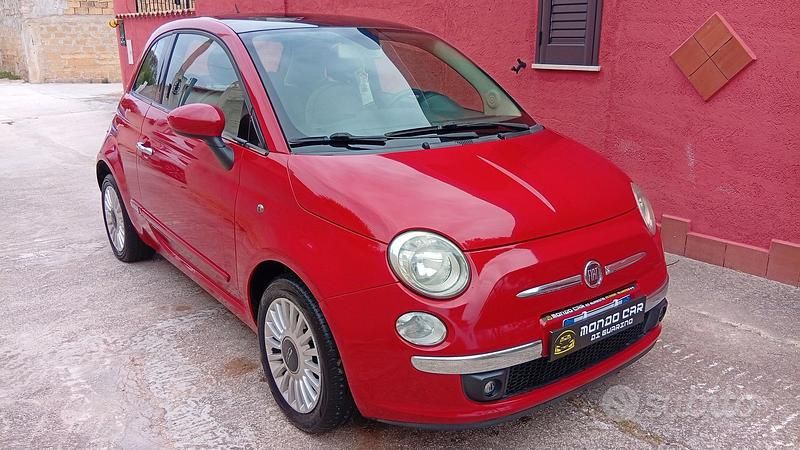 Usata Fiat 500 75 CV (55 kW) 2009 Rosso Cabrio