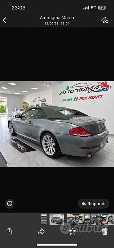 Usata BMW 635 Cabriolet 286 CV (210 kW) 2009 Grigio Cabrio