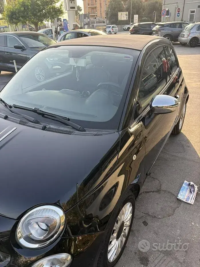 Usata Fiat 500C 69 CV (50 kW) 2016 Nero Cabrio