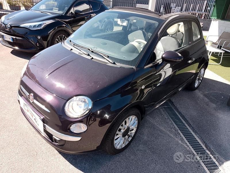 Viola Usata 2015 Fiat 500 Lounge Cabrio | 8900 € (Buon prezzo) - Immagine 1/4