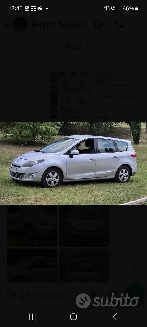Usata Renault Scénic III 110 CV (80 kW) 2010 Grigio Monovolume