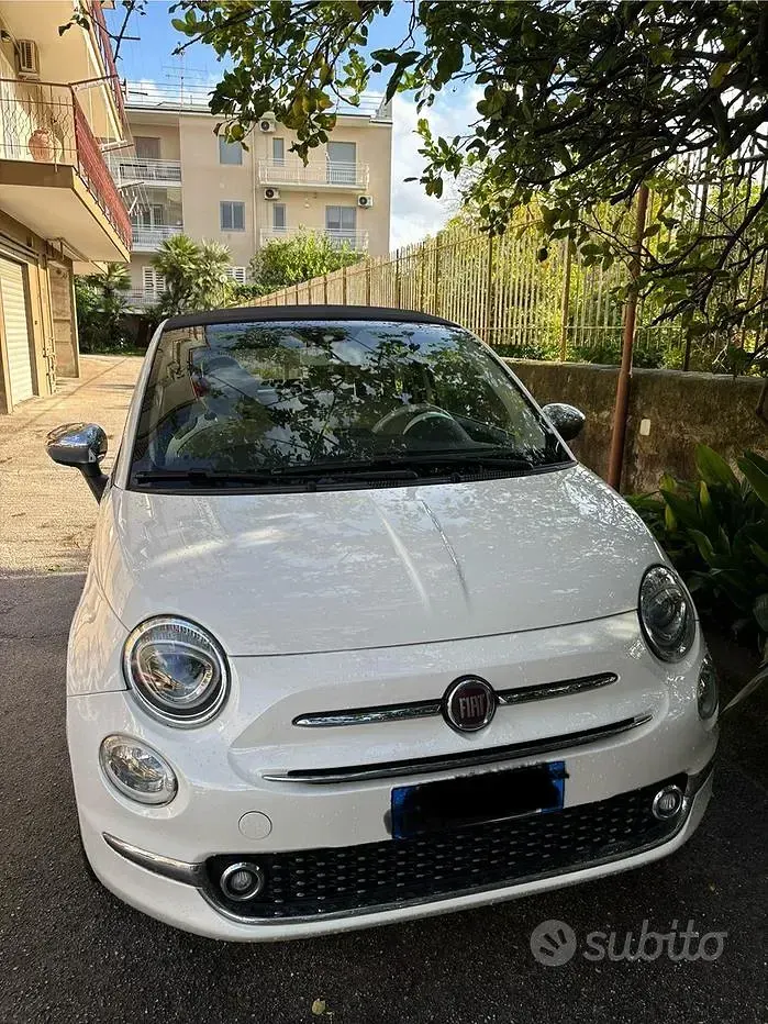 Usata Fiat 500C Lounge 69 CV (50 kW) 2019 Bianco Cabrio