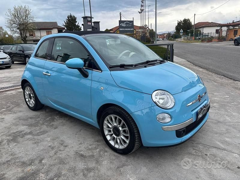 Usata Fiat 500C Lounge 69 CV (50 kW) 2011 Blu Cabrio