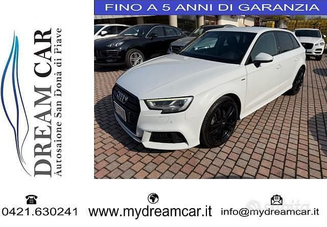 Usata Audi A3 S-Line 163 CV (119 kW) 2019 Bianco Berlina