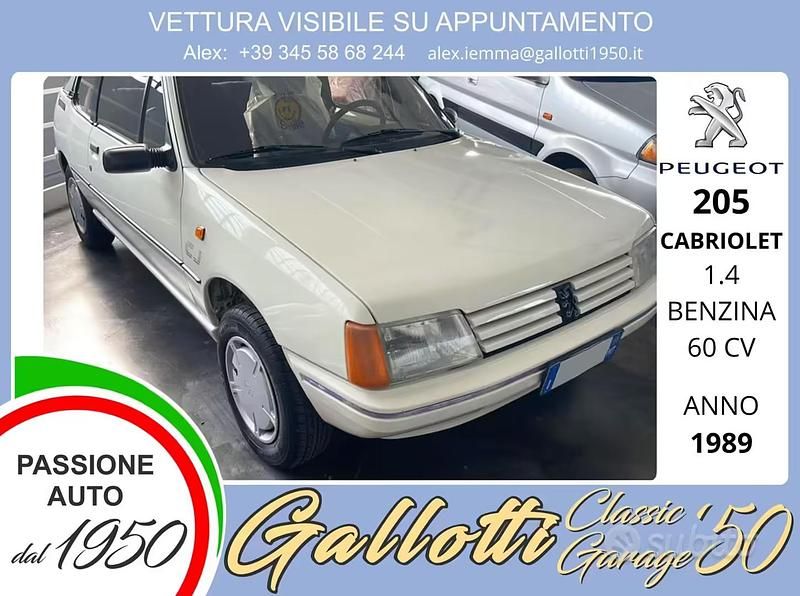 Usata Peugeot 205 60 CV (44 kW) 1989 Bianco Cabrio