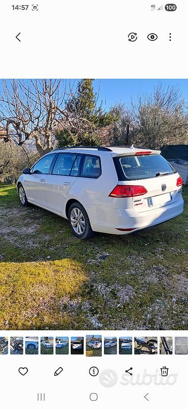 Usata VW Golf VII 110 CV (80 kW) 2017 Bianco Station wagon