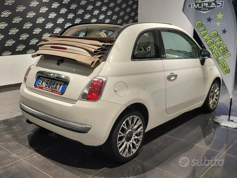 Usata Fiat 500C Lounge 95 CV (69 kW) 2012 Bianco Cabrio