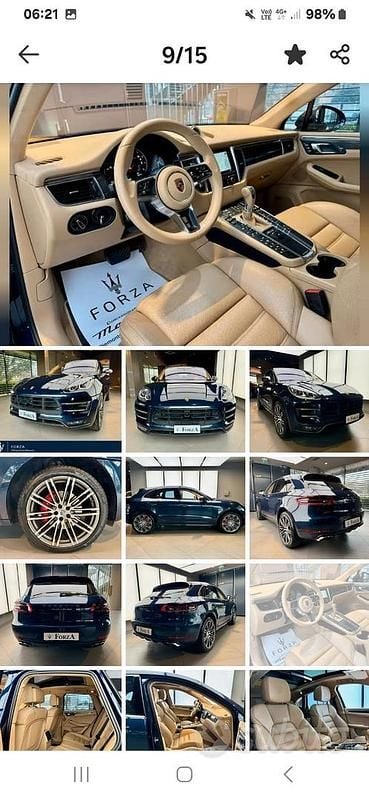 Usata Porsche Macan Turbo 400 CV (294 kW) 2015 Blu SUV