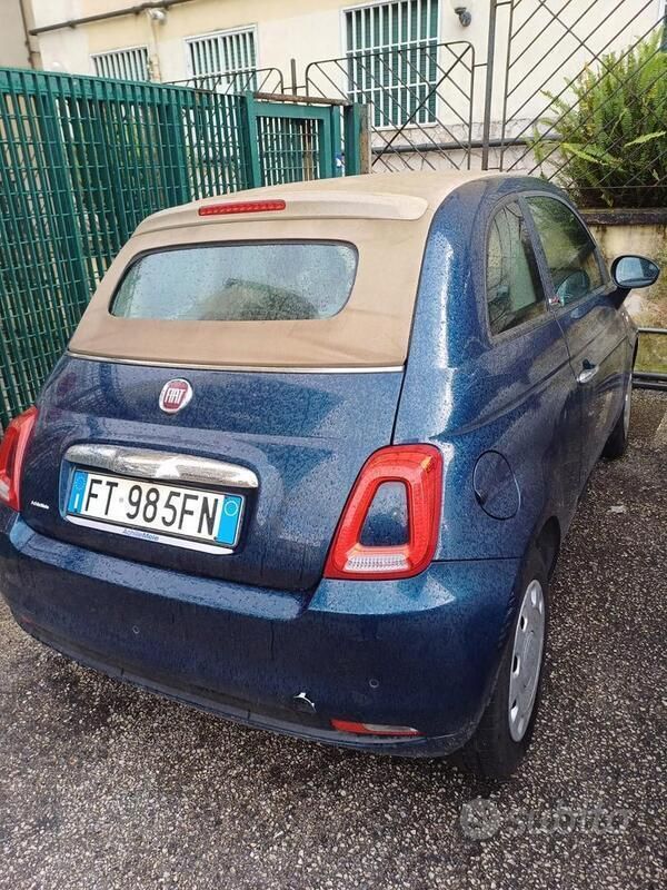 Usata Fiat 500 69 CV (50 kW) 2018 Blu Cabrio