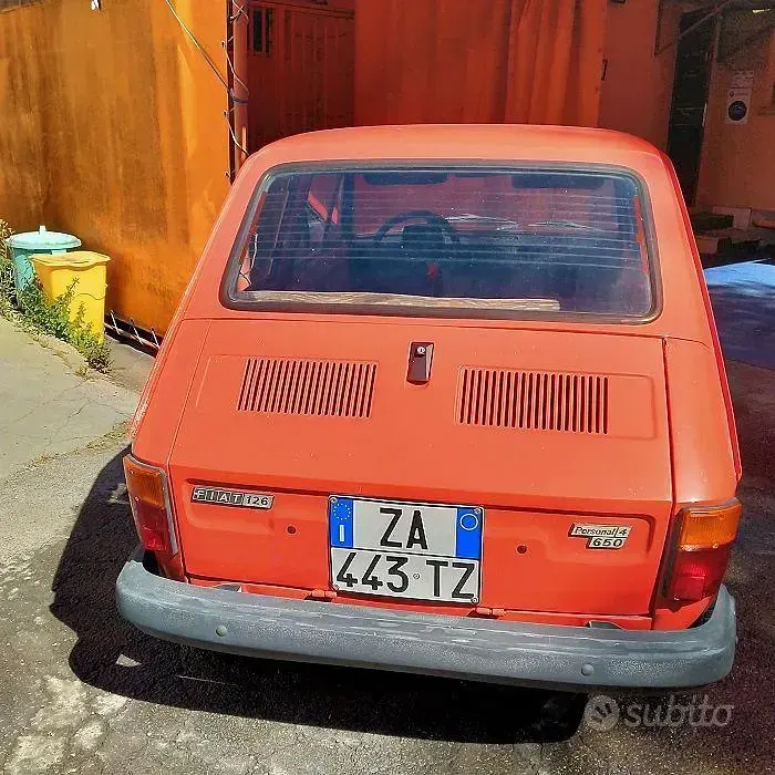 Usata Fiat 126 24 CV (17 kW) 1980 Rosso Utilitaria