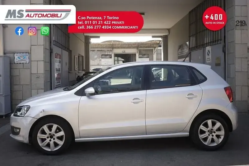 Usata VW Polo Highline 90 CV (66 kW) 2010 Argento Utilitaria
