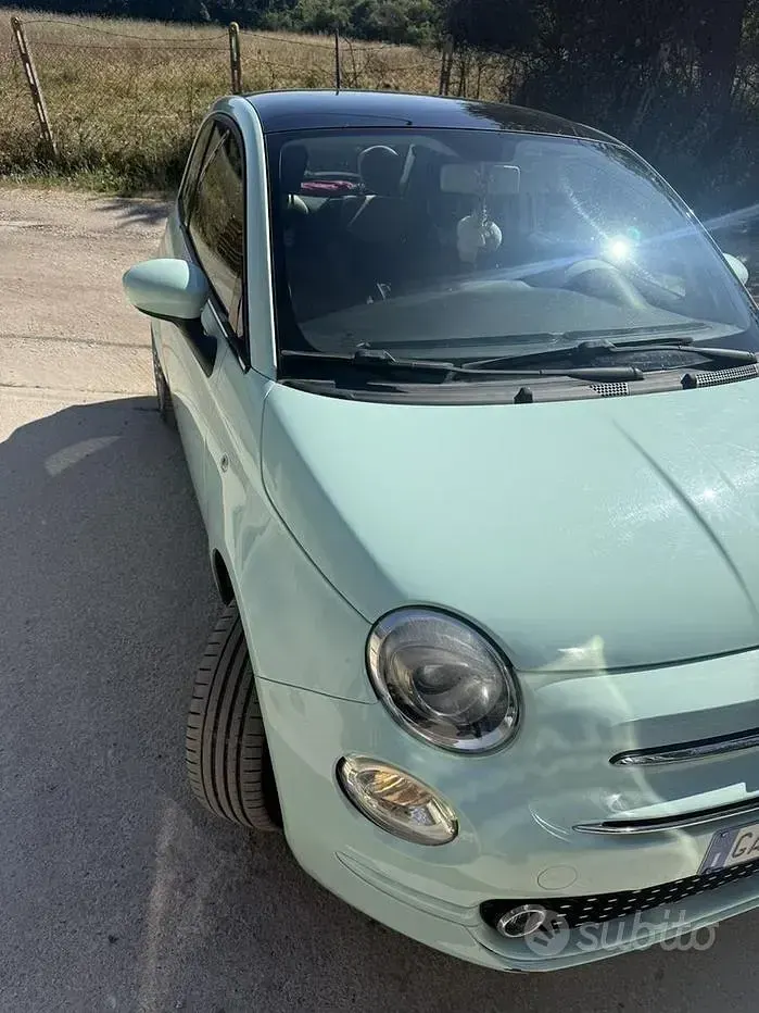 Usata Fiat 500 Lounge 69 CV (50 kW) 2018 Verde Berlina