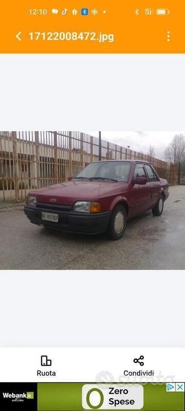 Usata Ford Orion 73 CV (53 kW) 1989 Rosso Berlina