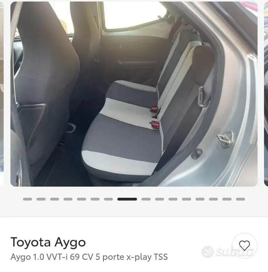 Usata Toyota Aygo 69 CV (50 kW) 2017 Grigio Utilitaria