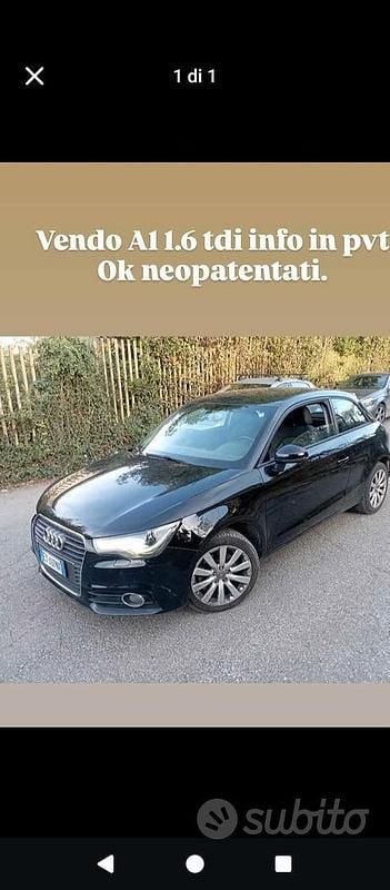 Usata Audi A1 90 CV (66 kW) 2014 Nero Utilitaria