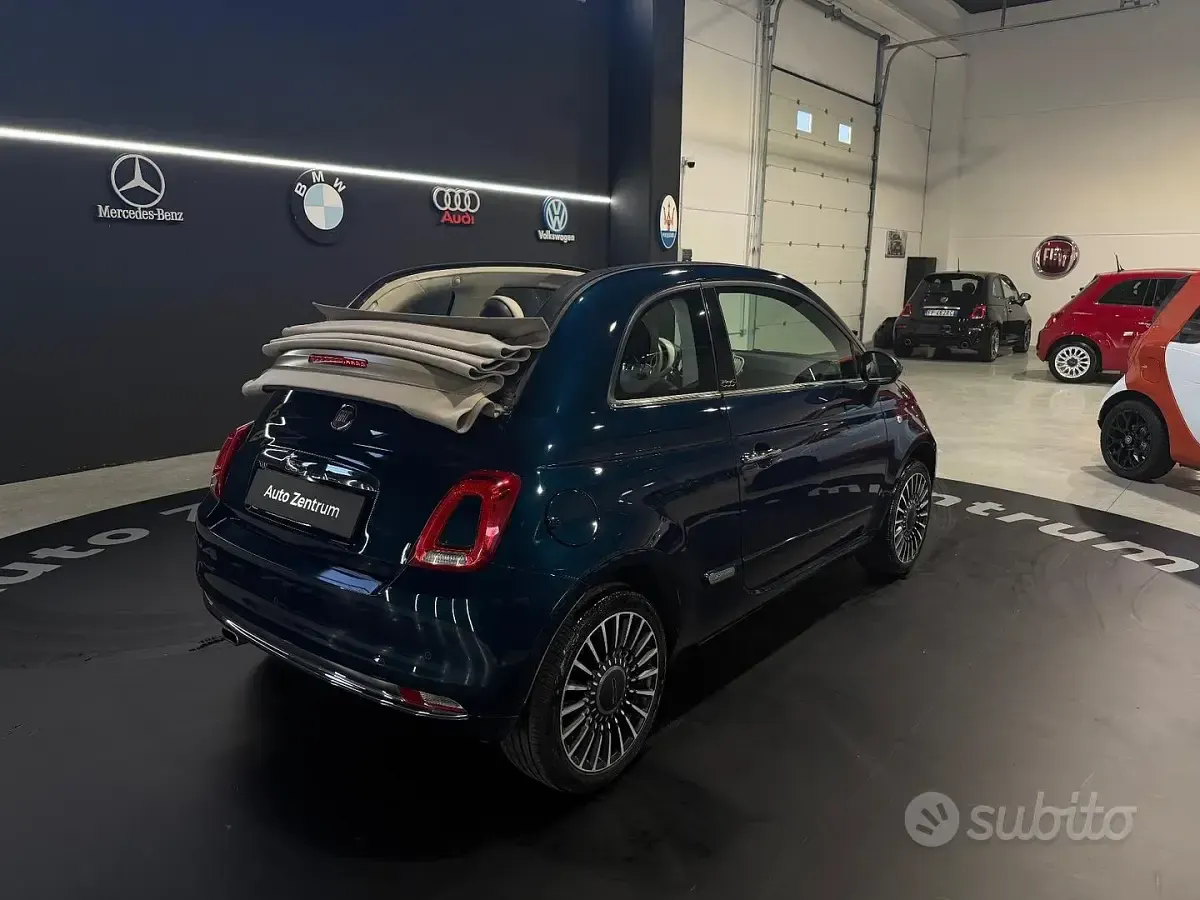 Usata Fiat 500C 69 CV (50 kW) 2017 Blu Cabrio