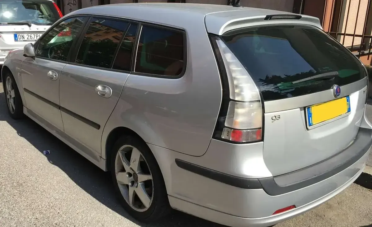 Usata Saab 9-3 Linear 150 CV (110 kW) 2007 Argento Station wagon