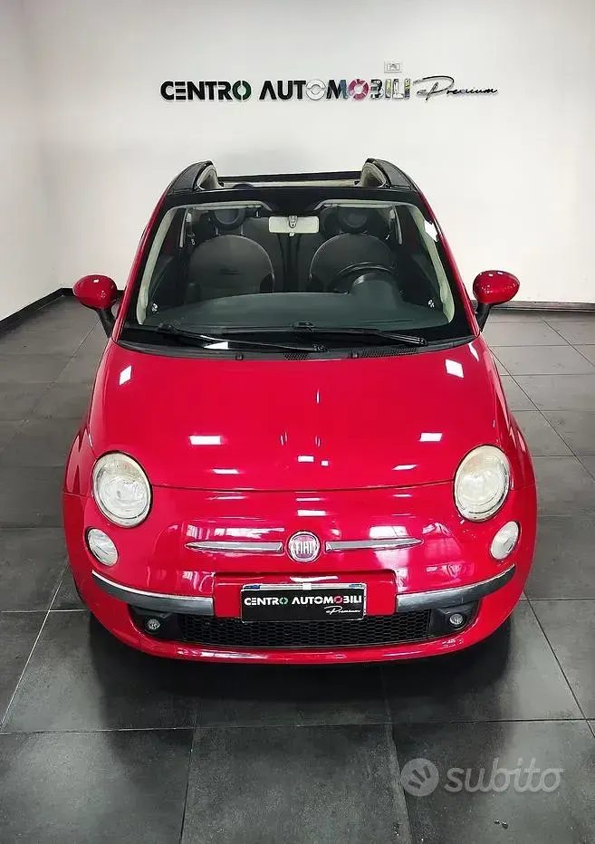 Usata Fiat 500 75 CV (55 kW) 2010 Rosso Cabrio