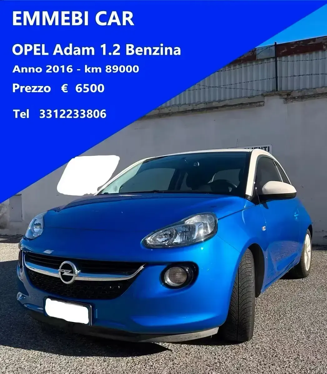 Usata Opel Adam 69 CV (50 kW) 2016 Blu Utilitaria