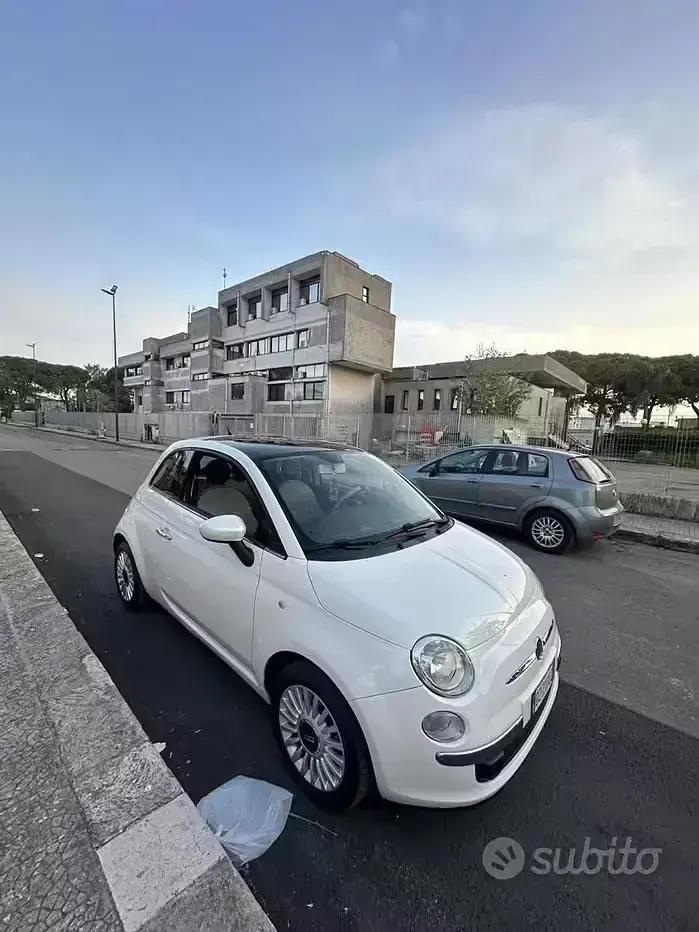 Usata Fiat 500 75 CV (55 kW) 2009 Bianco Cabrio