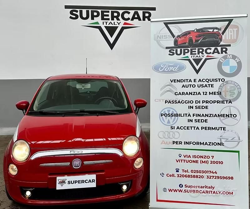 Usata Fiat 500 69 CV (50 kW) 2009 Rosso Cabrio