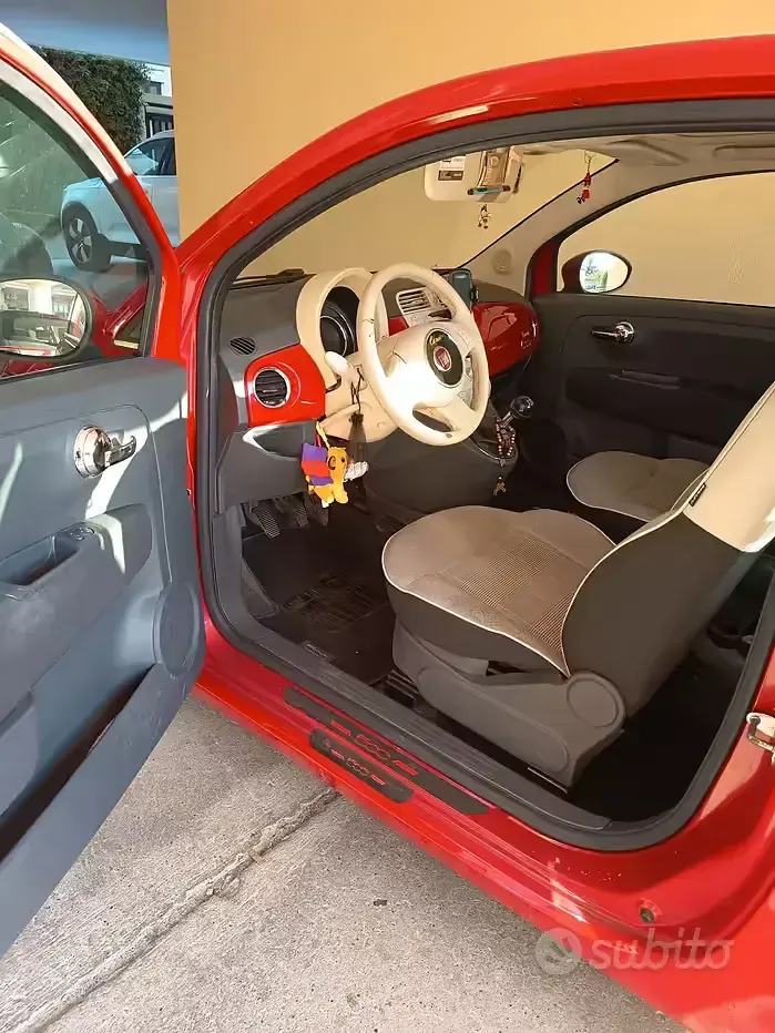 Usata Fiat 500 75 CV (55 kW) 2016 Rosso Berlina