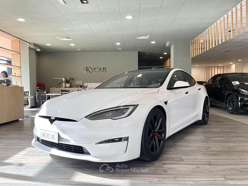 Usata Tesla Model S Plaid 356 kW (485 CV) 2023 Bianco Utilitaria