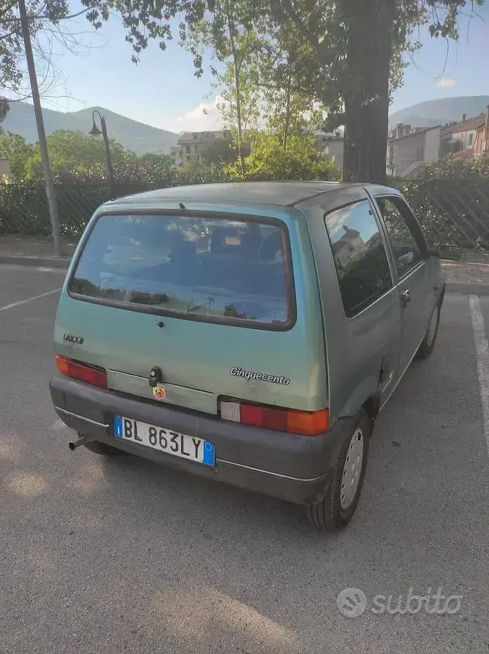 Usata Fiat Cinquecento 39 CV (28 kW) 1994 Verde Utilitaria