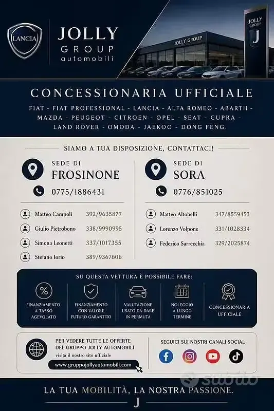 Nuova Lancia Ypsilon 101 CV (74 kW) 2026 Bianco Utilitaria