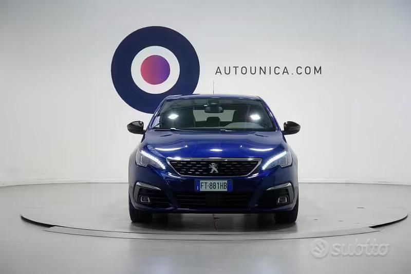Usata Peugeot 308 GT-line 131 CV (96 kW) 2018 Blu Berlina