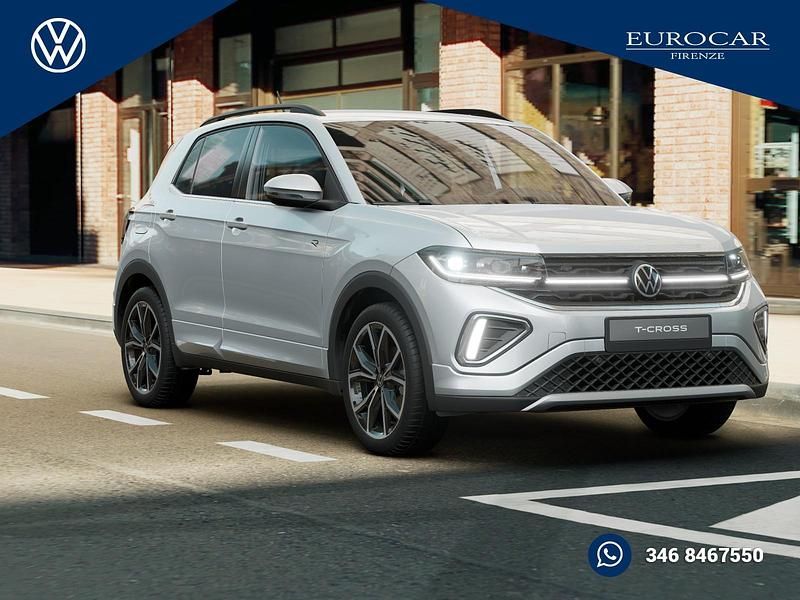 Nuova VW T-Cross R-line Plus 116 CV (85 kW) 2025 Reflex silver metallizzato SUV