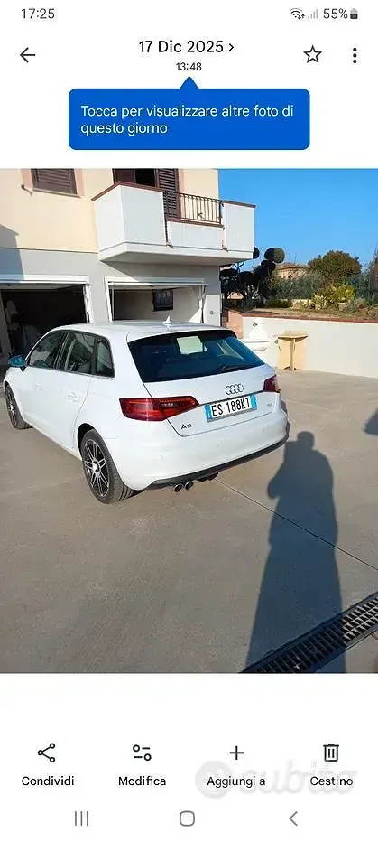 Usata Audi A3 Ambiente 150 CV (110 kW) 2013 Bianco Berlina