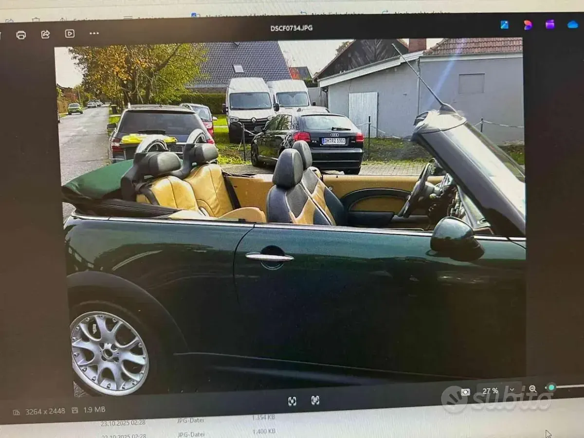 Usata Mini Cooper S Cabriolet 170 CV (125 kW) 2005 Verde Cabrio