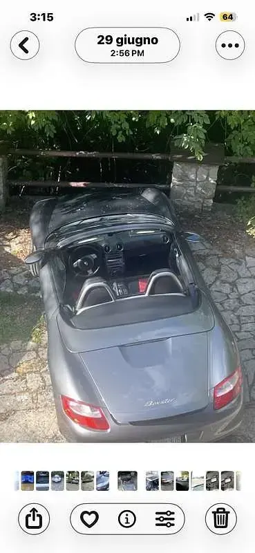 Usata Porsche Boxster 245 CV (180 kW) 2008 Argento Cabrio