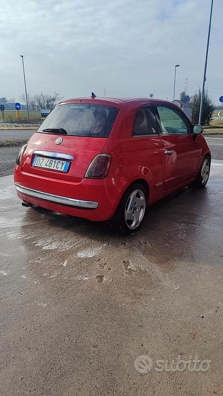 Usata Fiat 500 Lounge 69 CV (50 kW) 2009 Rosso Cabrio