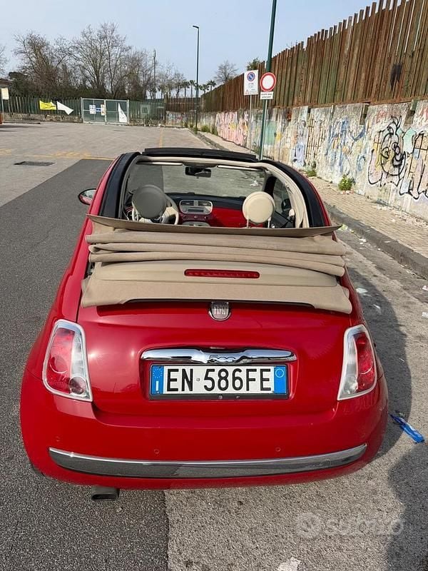 Usata Fiat 500C 2011 Rosso Cabrio