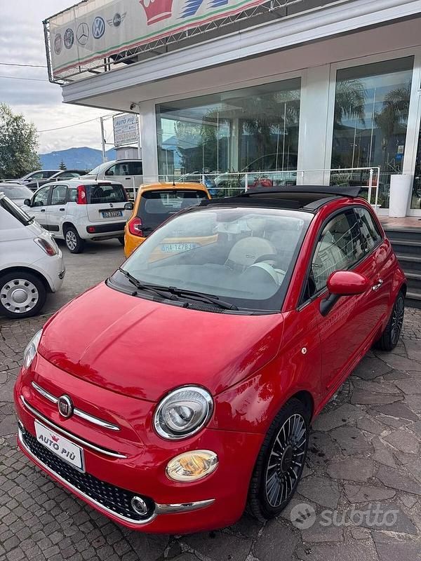 Rosso Usata 2017 Fiat 500C Lounge Cabrio | 8290 € (Super prezzo) - Immagine 1/4