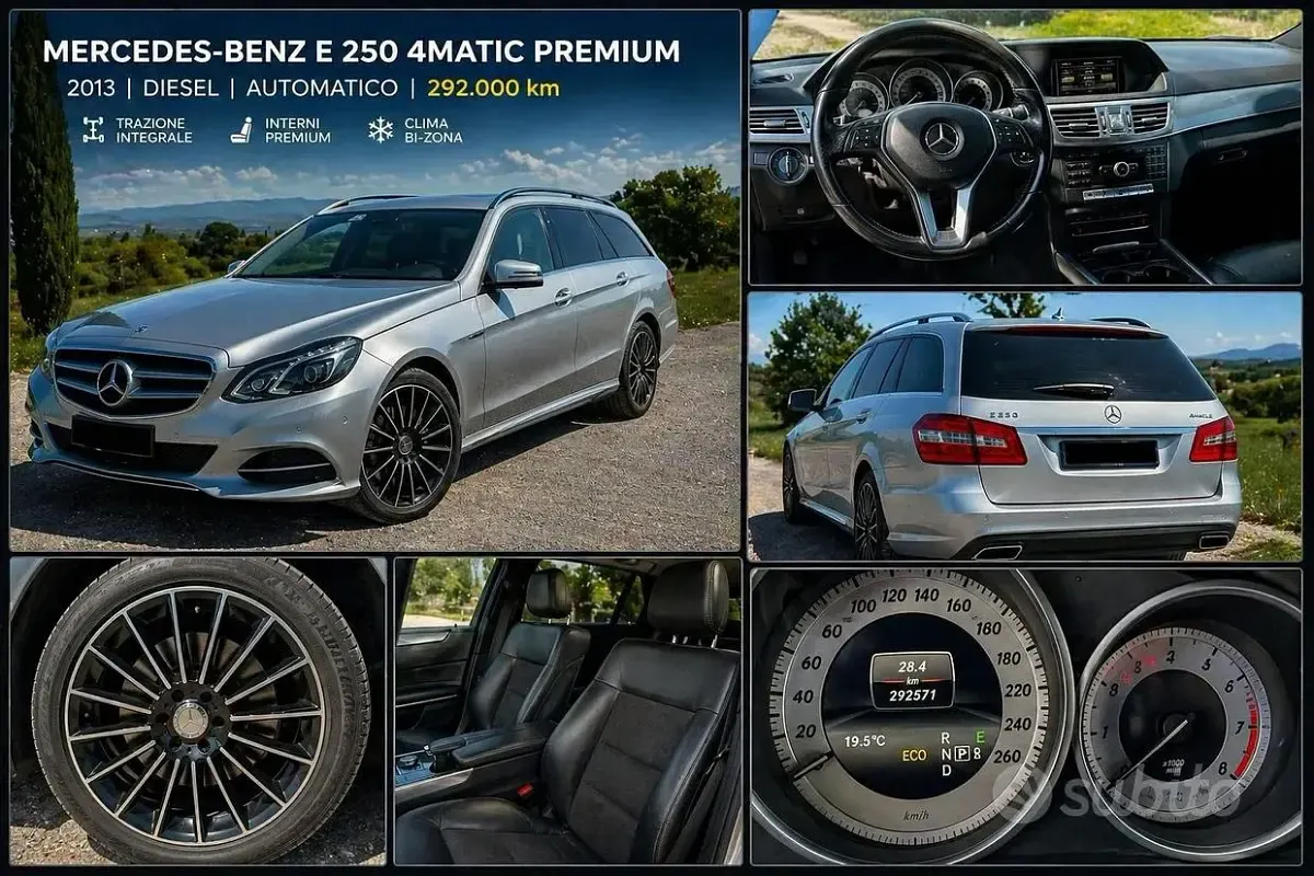 Usado Mercedes E250 Elegance 204 CV (150 kW) 2013 Gris Familiar
