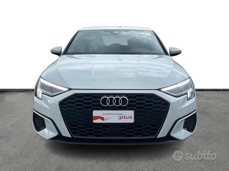 Usata Audi A3 Advanced Plus 150 CV (110 kW) 2021 Bianco ghiaccio metallizzato Berlina