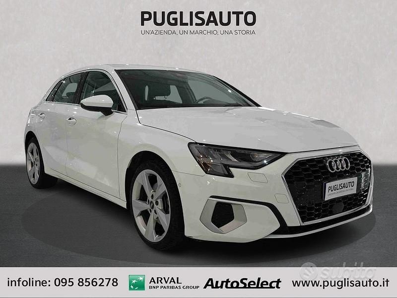 Usata Audi A3 Advanced 116 CV (85 kW) 2021 Bianco Berlina