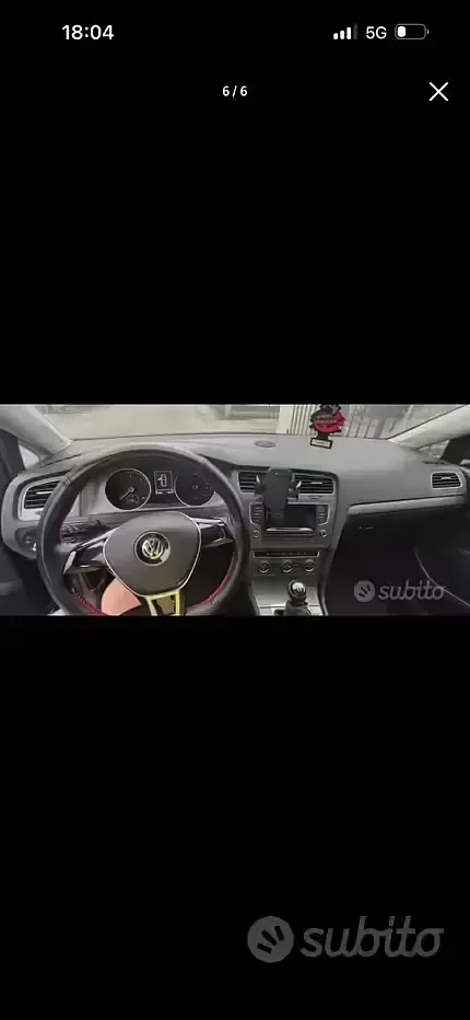 Usata VW Golf VII 105 CV (77 kW) 2016 Nero Utilitaria