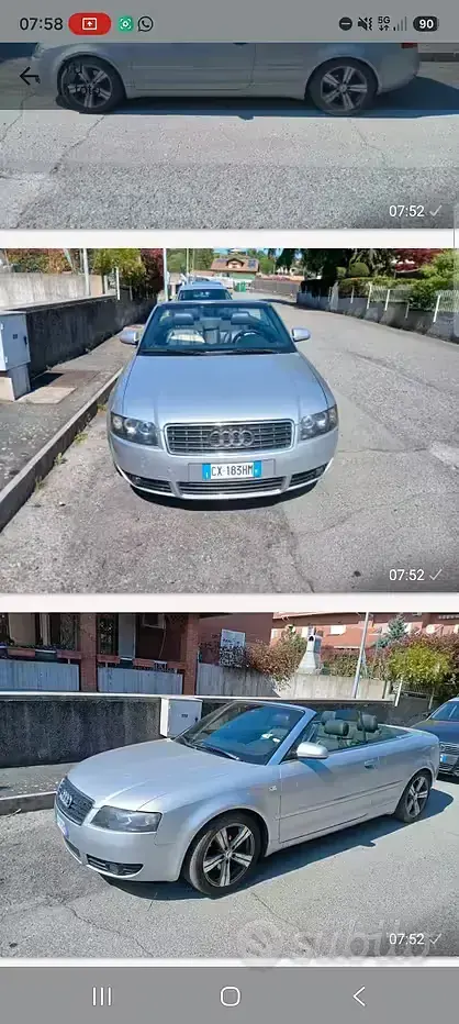 Usata Audi A4 Cabriolet 163 CV (119 kW) 2005 Grigio Cabrio