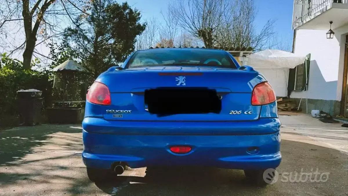 Usata Peugeot 206 CC 120 CV (88 kW) 2009 Blu Cabrio