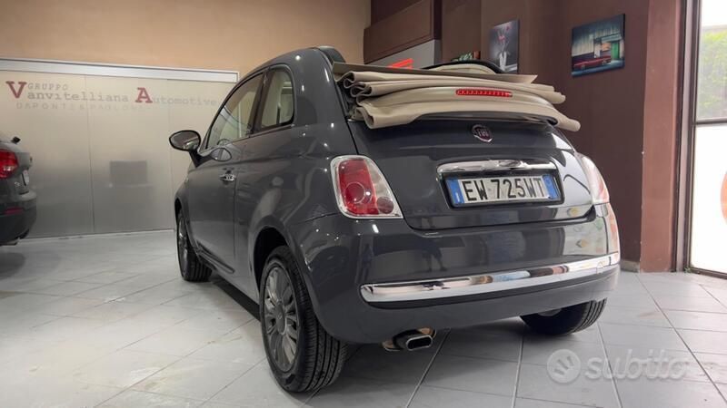 Usata Fiat 500 Lounge 95 CV (69 kW) 2014 Blu Cabrio