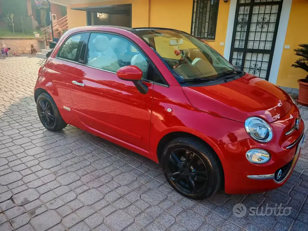 Usata Fiat 500 69 CV (50 kW) 2017 Rosso Cabrio
