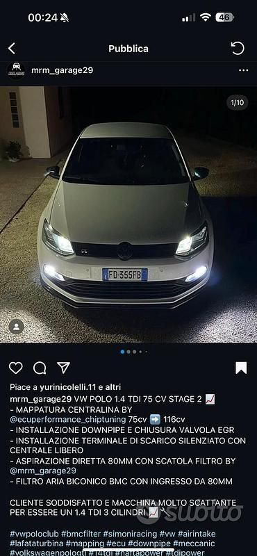 Occasion VW Polo R-line 90 ch (66 kW) 2016 Blanc Citadine