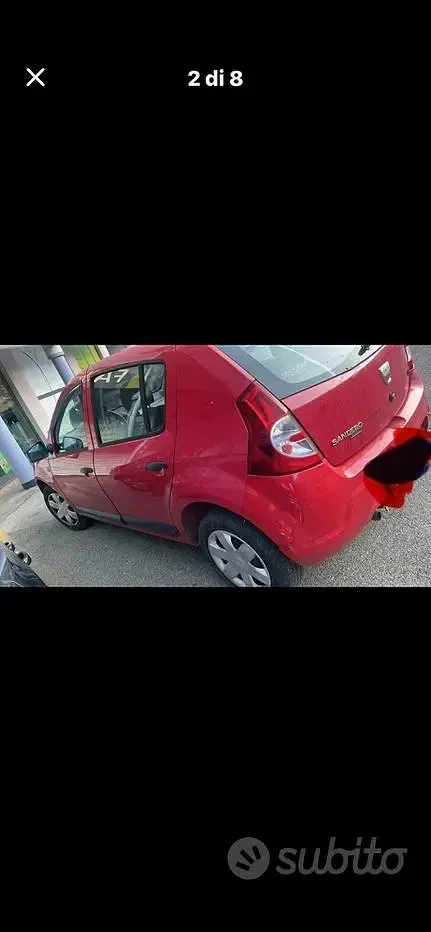 Usata Dacia Sandero 75 CV (55 kW) 2009 Rosso Utilitaria