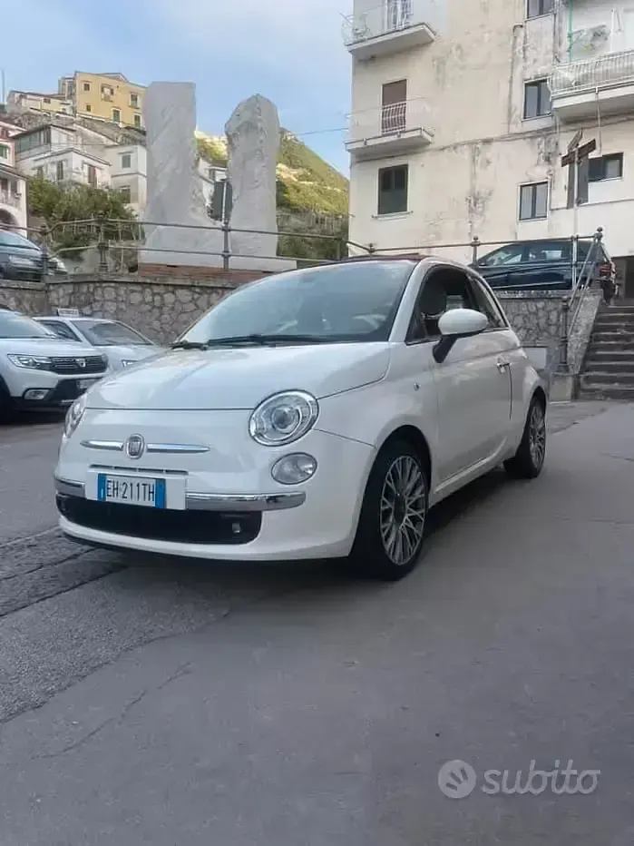 Usata Fiat 500C Lounge 85 CV (62 kW) 2011 Bianco Cabrio