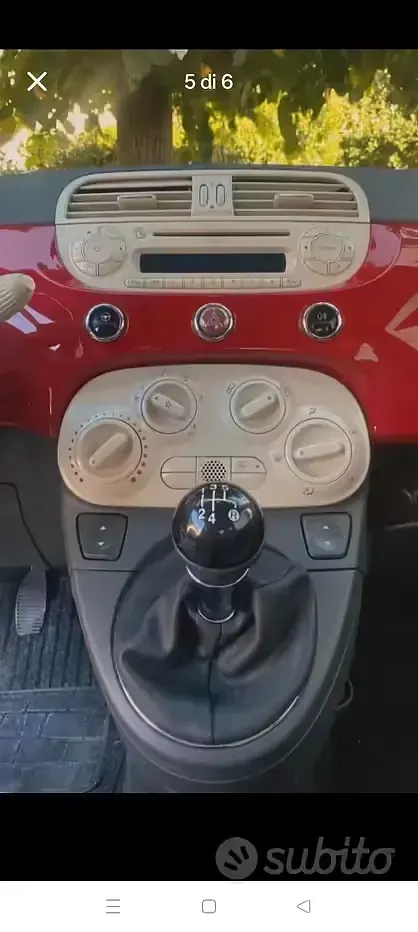 Usata Fiat 500 69 CV (50 kW) 2007 Rosso
